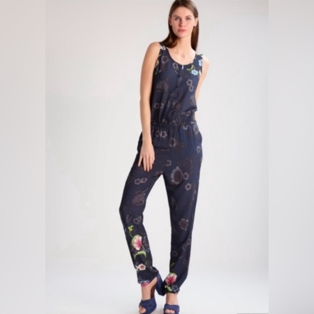 NWT Desigual Women's Mono Robin  Floral Jumpsuit XL
